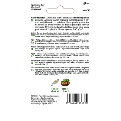 KOPER OGRODOWY MONARCH Odrasta po ścięciu nasiona